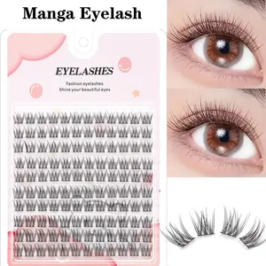 120pcs C-Type Curled False Eyelashes, Natural Look, 12mm Lash Clusters, Volume & Curl, DIY Makeup, Single Cluster Lashes