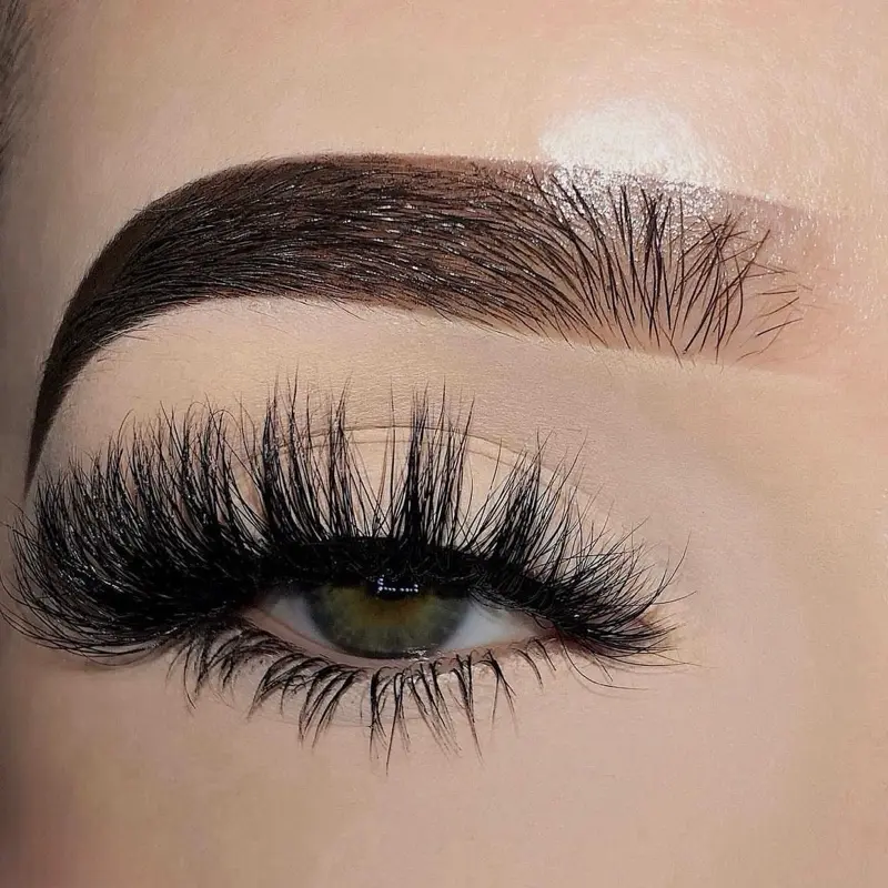“Baddie” 18mm Fluffy Faux Mink Reusable Lashes  High Quality Full Volume Strip Eyelashes