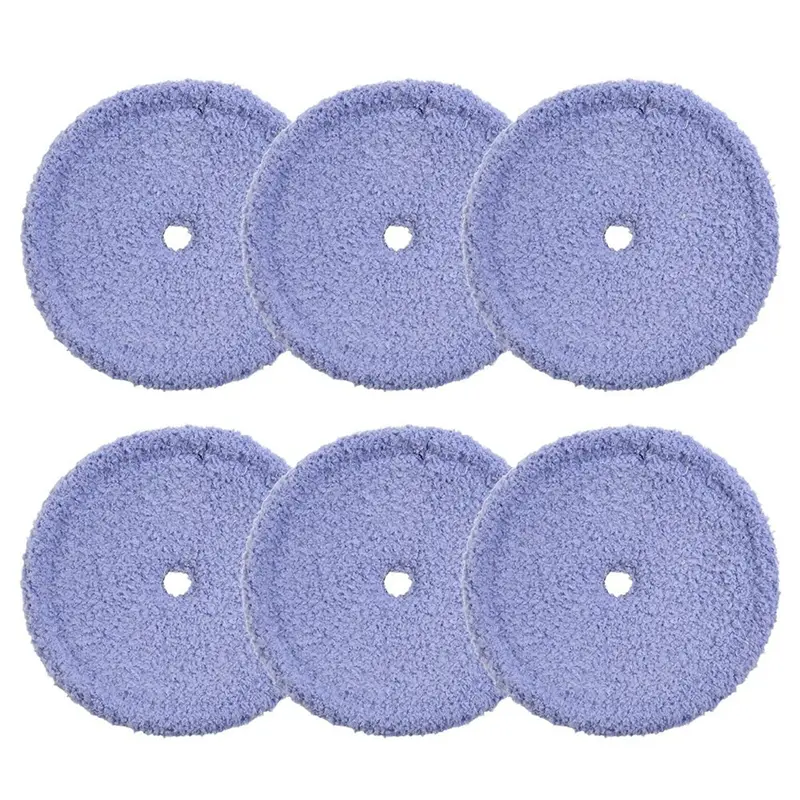 6-Pack Environmentally Friendly Machine Washable Microfiber Cloth Mop Pads, Dual Wiping & Scrubbing Replacement Accessories, Fits RS Series (EVERYBOT Edge RS700 RS500 Robots), Water-Absorbent Home Supplies Floor Cleaners