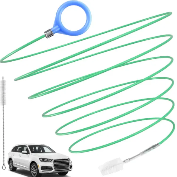 Auto Sunroof Drain Cleaning Brush for Car Washing & Detailing - 120in Long Reach Flexible Tube Tool, 6.7-inch Bristles & Soft Scratch-Free Tip, Nylon-Steel Construction, Practical Hand Loop, Auto/Engine Cleaning Use, Auto Cleaning, Home Cleaning
