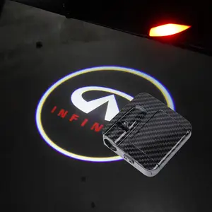 2Pcs Car Door LED Projector Lights for Infiniti & Acura - 30+ Brands Available - HD Glass Lens Welcome Logo Ghost Shadow Lamp - Universal No-Drill Installation