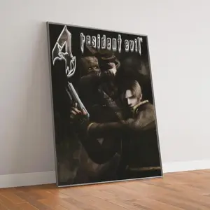 [Sale off up to 65%][Free Ship][No Frame] POSTER MOVIE REPRO RESIDENT EVIL 4 - MASK - FREE SHIP (1)