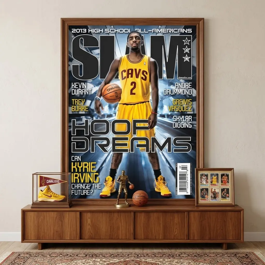 Kyrie Irving SLAM Magazine Cover Poster No Frame, Basketball Wall Art, NBA Sports Decor, Athlete Print, Fan Gift Artwork