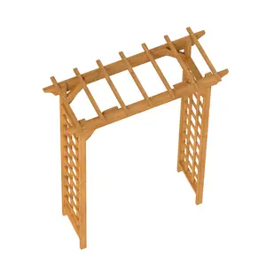 DONEXT Solid Wood Arbor, Sturdy Durable Garden Backyard Pergola with Plant Climbing Trellis, 63x26x85 in Ceremony Decor Piece