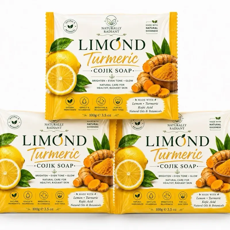 3 Lemon turmeric cojik soap for dark spots , even skin tone