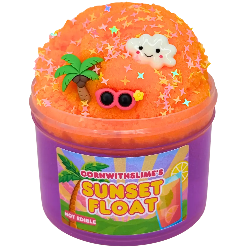 Sunset Float 8oz Slime Icee x Clear Texture Scented Mango Papaya