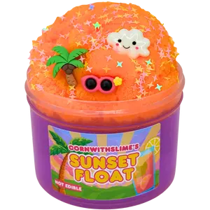 Sunset Float 8oz Slime Icee x Clear Texture Scented Mango Papaya
