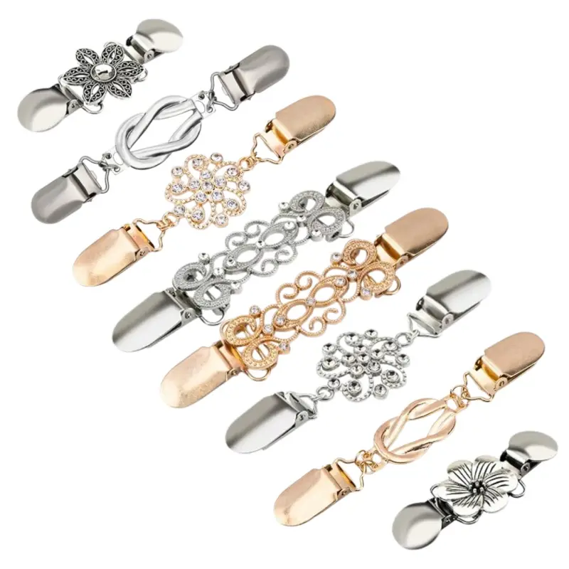 8 pieces retro metal shawl clip set - exquisite design with strong clamping force - suitable for women or fashion enthusiasts - perfect for fixing scarves or cardigans, elegant appearance instantly enhances the overall look