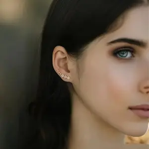 A Stylish And Elegant Stainless Steel Rhinestone Earring, Suitable for Daily Wear And Special Occasions, Is The Ideal Gift for Valentine'S Day. Dazzling