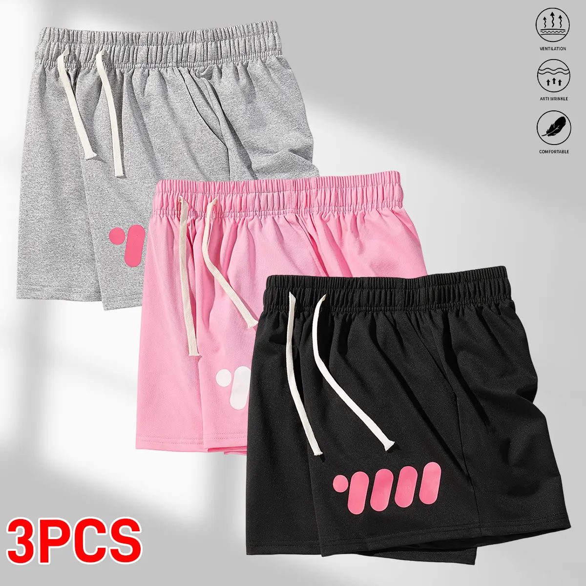 Women's Sporty Chic Elastic Shorts, Loose-Fit Breathable Athletic Shorts with a Drawstring Waist for Summer Workouts and Running, Adjustable Fit Shorts