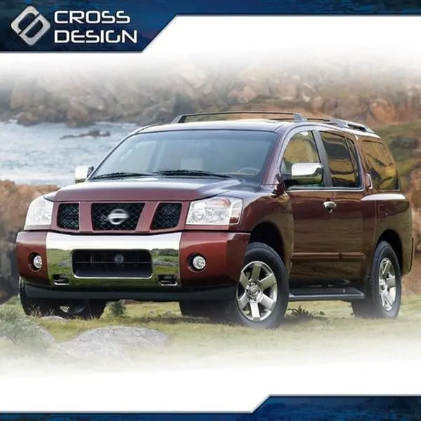 CROSSDESIGN Fit For 05-07 Armada 04-10 Titan Nissan Clear Front Bumper Fog Light & Bulbs