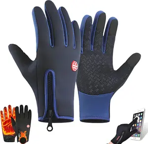 Men and Women Winter Waterproof Gloves, with Sensitive Touch Screen Texting Fingers, Windproof Elastic Wrist and Non-Slip Palm, for Running, Cycling, Driving, Motorcycle