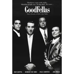 BUY ART FOR LESS Officially Licensed GoodFellas Black and White Movie  Art Poster - Decorative Print - Poster Paper - Ready to Frame