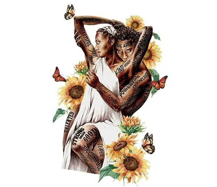 Power Couple Affrimations Vinyl Sticker - Inspiring Black Love Decorative Sticker for Home Supplies