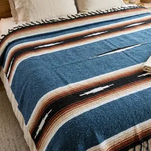 Harvest Moon Diamond Baja Blanket - Blue