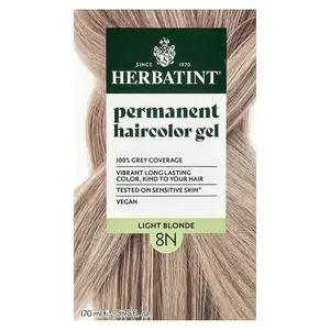 Herbatint Permanent Haircolor Gel, 8N Light Blonde, 5.75 fl oz (170 ml)