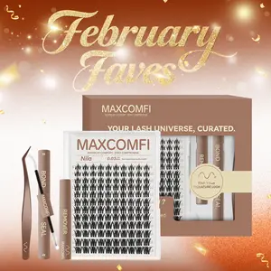 Nila | MaxComfi Soft Comic Lashes Waterproof & No Itchy Eyes Long-Lasting, Waterproof & Thin Band Too Bloom BlushBloom style |  Waterproof Long-Lasting Natural Daily Volume Style Beginner-Friendly DIY Lashes for Flawless Voluminous Look Trendy Must-Have