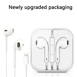 Lightning Interface Wired In-Ear Headphones, Noise Cancelling, Line Control with Mic, Compatible with Apple iPhone/iPad Series
