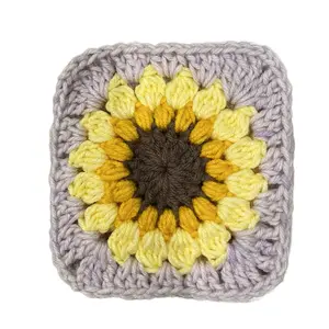 Crocheted sunflower Granny square