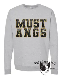 Isabella Mustangs Faux Sequined Sweatshirt