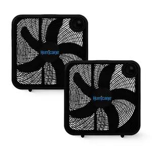 Hurricane 20" Classic Series Floor Box Fan with 3 Speed Settings, Black, 2 Pack