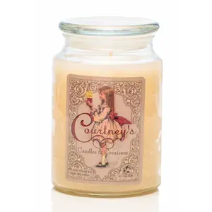 Almond Creme - Courtneys Candles Maximum Scented 26oz Large Jar Candle