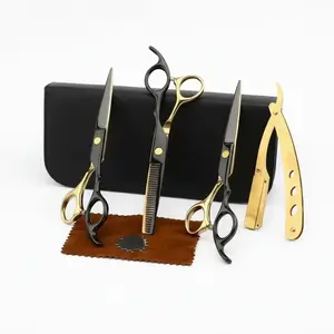 Professional Hairdressing Set, 7 Counts/set Barber Hair Clipper Kit, Manual Razor, Eyebrow Scraper, Heatless Styling Tools for Home Salon, Barber Haircut Kit