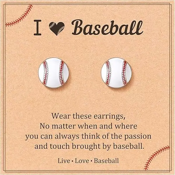 Baseball Earrings Gifts for Women Girls, Cute Sports Jewelry for Softball Player, Birthday or Graduation Present