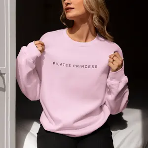 Pilates Princess Sweatshirt | Minimal Script Fitness Top | Women's Cute Gym Outftit