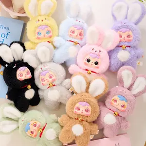 Cute Pet Series Portable Rabbit Plush Keychain, Compact Design for Travel & Outdoor Use, Adorable Animal Accessory for Kids & Adults