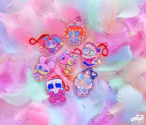 Show Circus Clown Acrylic Keychain, TADC Keychain, Zooble, Pomni, Kinger, Jax TADC Characters Charm, The Amazing Digital Circus Keychain For Bag, Key, Gift