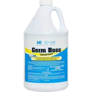 Germ Boss, Multipurpose Disinfectant Cleaner & Deodorizer, Disinfectant Liquid Concentrate with Fresh Scent for Homes, Kennels, Institutional & Industrial Strength, 1 Gal