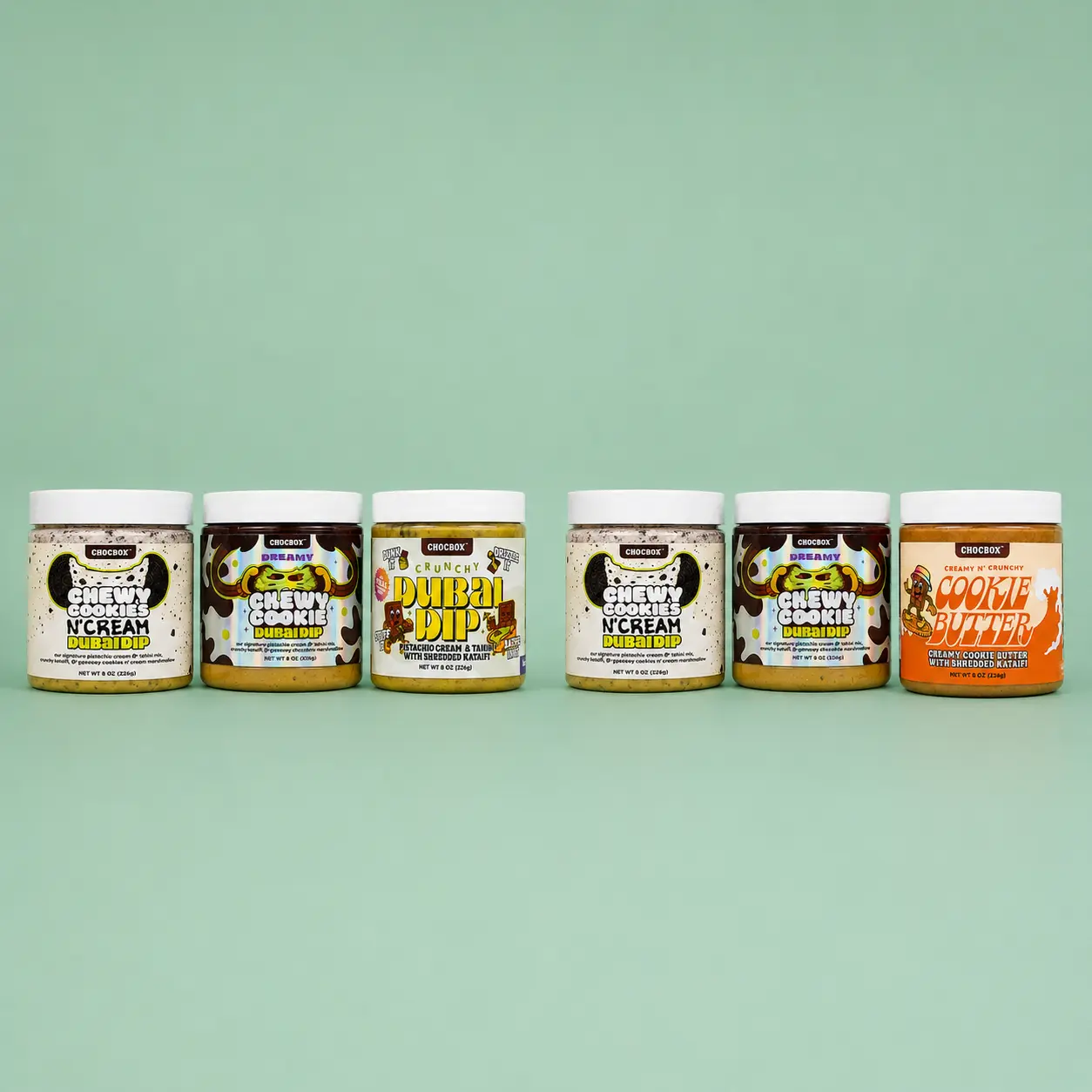 Chewy Cookie Dubai Dip + Cookies and Cream  + Ganache or Cookie Butter