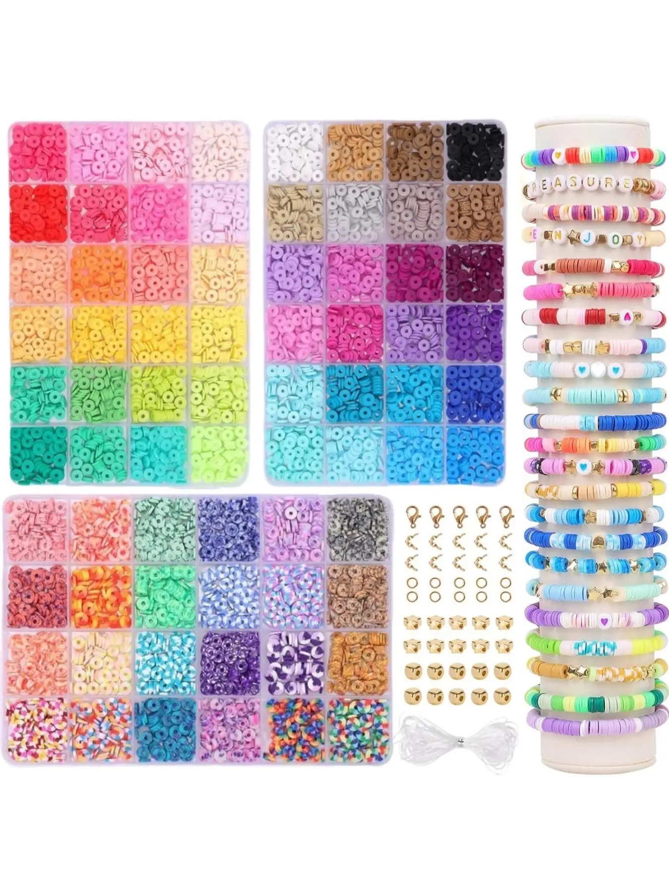 Boho Style 72 Colors Beaded Bracelet Kit, 1 Set Diy Jewelry Making Kit, Diy Jewelry Making Supplies for Women & Girls, Handcraft