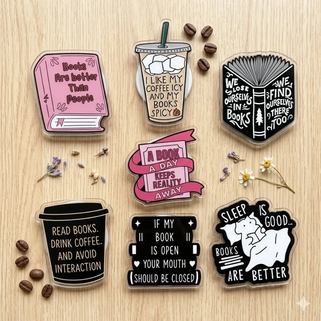 [MAGNETIC] Funny Bookish Quotes MagSafe Phone Grip Set Reader Gift Aesthetic Magnetic Stand Holder Tech Accessory For Book Lovers