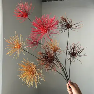 High-Quality Long Stem 3-Head Wild Grass Artificial Flowers, Reusable, Never Wilt, Ideal for Home Decor, Wedding Bouquets, Party Props