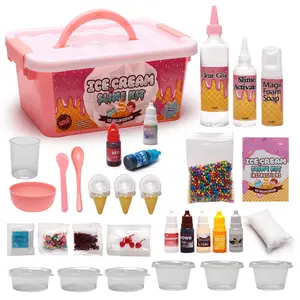 Ice Cream Slime DIY Set, Colorful Crystal Mud Craft Kit for Stress Relief, Perfect Christmas & Birthday Gift for Ages 6+, Family Fun Activity