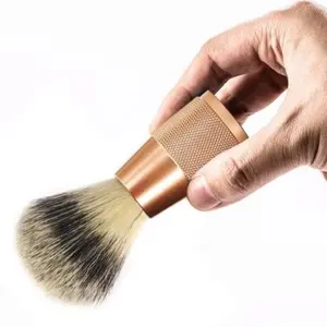 Perfect Manual Shaving Brush for Sensitive Skin Shaving brush for women Men His Her ladies Girls Gentlemen Metal Handle soft Faux Badger Synthetic vegan Hair Bristles waterproof 3 options Rose Gold Silver Black Zero plastic Eco Friendly Durable Gift