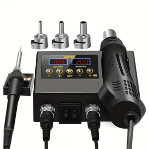 2-in-1 Hot Air & Soldering Iron Station – Digital Display, for Electronics Repair