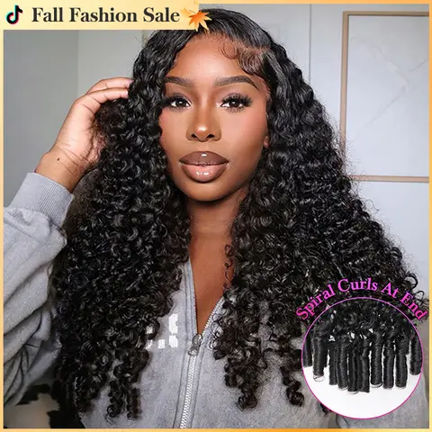 Burmese Curly 3 In 1 Half Wigs With Drawstring High Quality Curly Hair Guleless Human Hair Wigs Easy Install Curly Half Wig For Beginners Protective Style #SohoChic