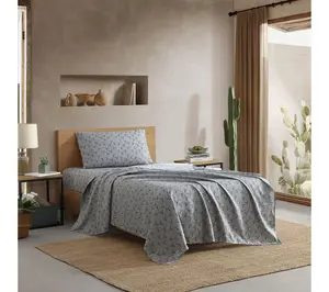 Wrangler Steer Skulls Grey TwinXL Microfiber Sheet Set