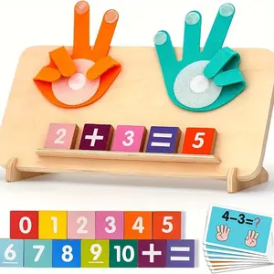 Math Counting Board Set| 1 Board + 13 Number Blocks + 10 Cards + 2 Bases + 1 Stand| Educational Toy for Cognitive & Math Skills| Addition Subtraction Matching Learning| Holiday Gift & Christmas Stocking Stuffer for Kids