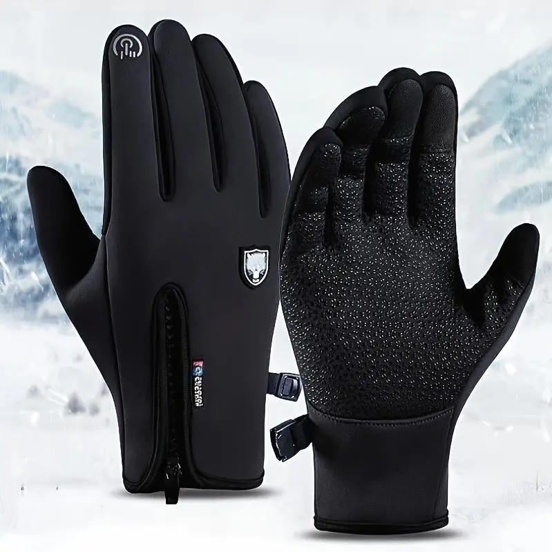 Extreme Cold & Windproof Winter Sports Gloves with Touchscreen Control, High Quality Windproof Thermal for Skiing,, Solo Outdoor Activities - Unisex for Men & Women, Smartphone Compatible (Smartphone Not Included)