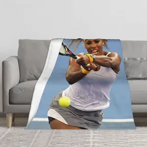 This Serena Williams poster flannel blanket, warm and comfortable, sofa, bed, travel, camping, office - is the best gift for Christmas, holidays, birthdays, Halloween, family and friends.