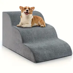 Special sliding dog stairs for high beds, sofas and Home, comfortable sponge pet steps, suitable for small to medium-sized dogs and cats, pet stairs, durable and safe, with buffer support steps, special stairs for dogs, dog ramps for small dogs