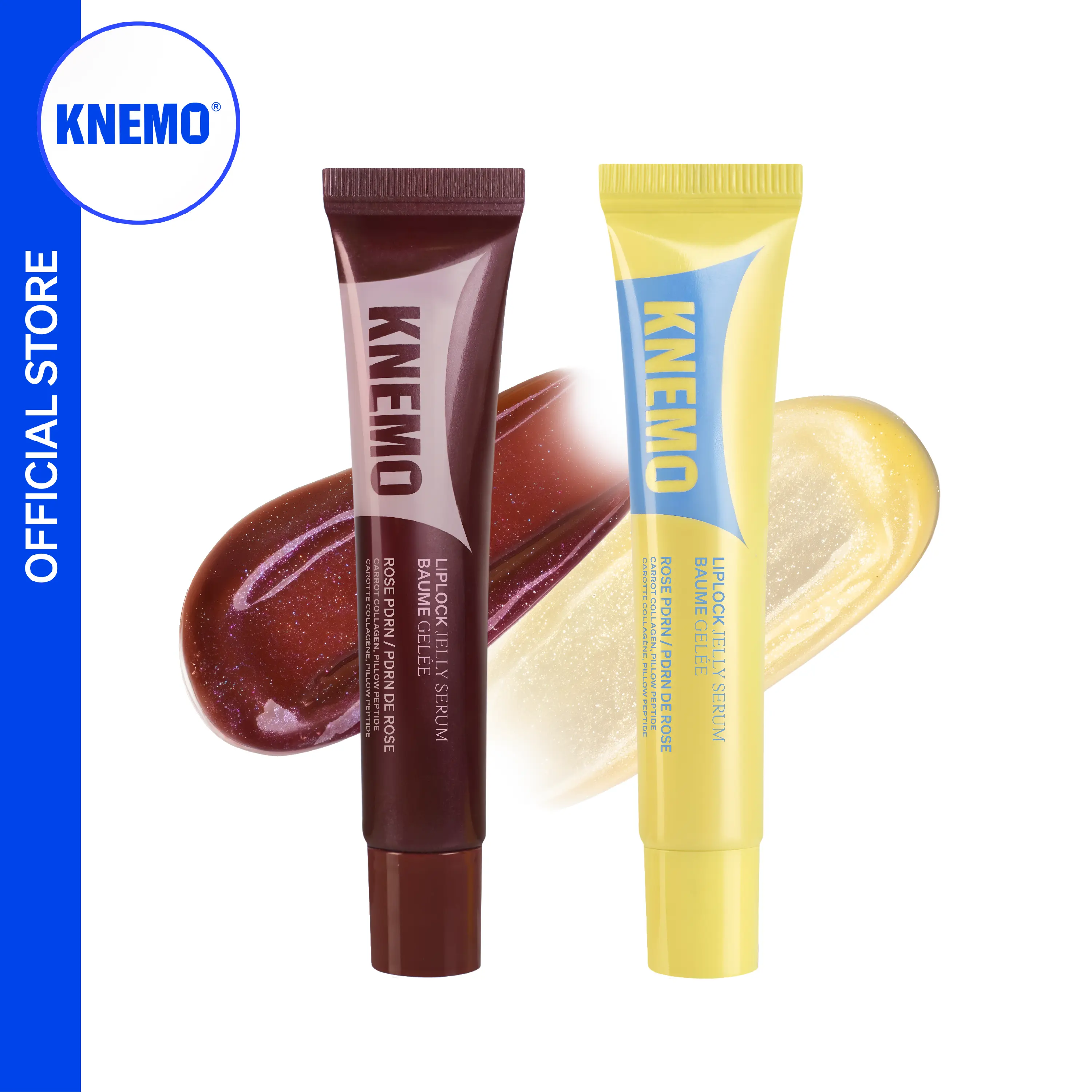 KNEMO LipLock Jelly Serum, Bungeoppang Limited Edition Hydrating Tinted Lip Moisturizer with Rich Multicolor Shimmer, Beauty Products