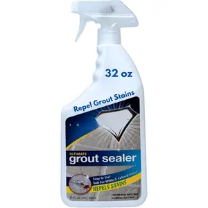 GROUT SEALER - Professional Strength Tile, Stone & Grout Protection for Showers, Floors & Backsplashes | Easy-Clean, Stain &  Repellent - Low Odor Contractor Grade (Quart)