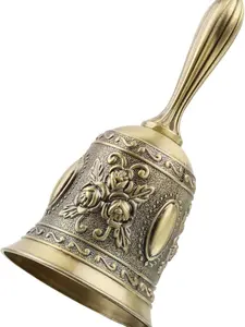 1 Pack Hand Held Bell, Metail Dinner Bell Wedding Bells, Service Bell Call, Vintage Bell