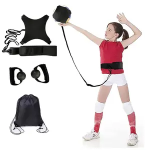 Volleyball Solo Trainer with Automatic Ball Return, Adjustable & Ultra Portable, Ideal for Gym, Backyard & Travel Practice, No Partner Needed, Includes Handball Adapter and Volleyball