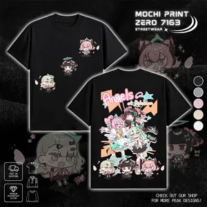 Sunna Aria Nangong Yu Angels of Delusion Graphic T-shirt Zenless Zone Zero ZZZ Game Crewneck Sweatshirt Hoodie Streetwear 100% Cotton Oversized Gacha Game Fan Gift Aesthetic Print Unisex Top